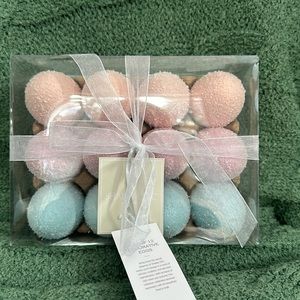 Shabby Chic Easter Eggs Decor Pink Peach Blue Set of 12 NEW